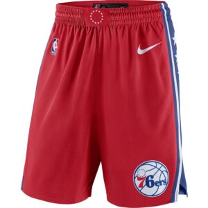 Short de basket-ball Nike Swingman rouge pour homme des Philadelphia 76ers