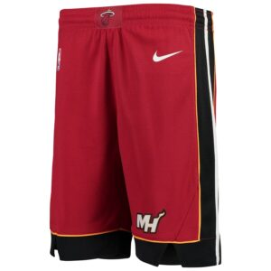 Short Nike Swingman rouge pour jeunes Miami Heat